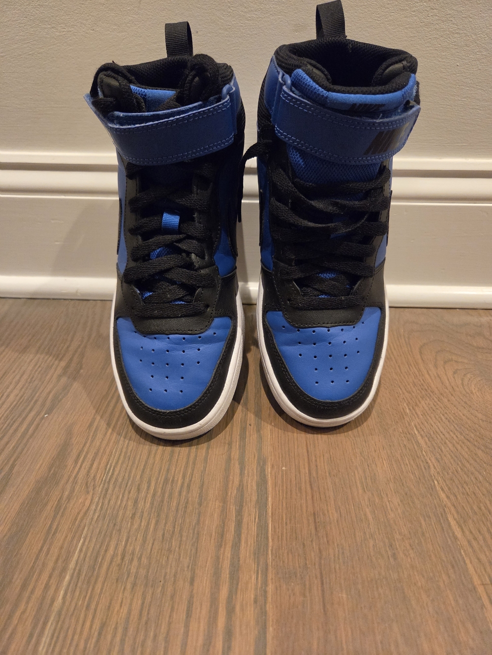 Nike Kids Royal Blue and Black Mid-Top Sneakers - Picture 2 of 2